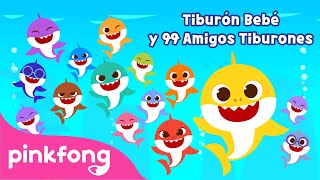 Tiburón Bebé y 99 Amigos Tiburones | @Baby Shark en español | Pinkfong Canciones Infantiles