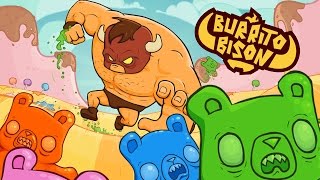 ЖЕЛЕЙНЫЕ МИШКИ БУДУТ РАЗДАВЛЕНЫ! РЕСТЛЕР ПРОТИВ СЛАДОСТЕЙ! BURRITO BISON