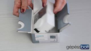 Siemens RDH100 Szobatermosztát doboz tartalma