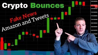 Cypto Bounces! Fake Amazon Bitcoin News and Fake Tweets? I'm FIRED Up About Market Manipulation