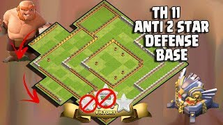 Th11 Legend Defense Base 2017 Replay | Anti 2 star base/Anti valkyrie 6/Anti Queen Walk Bowler Witch
