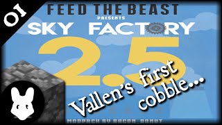 Let's Play Sky Factory 01: Vallen's first cobble...