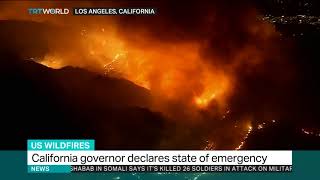 California declares state of emergency after huge fires