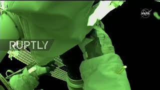 ISS: NASA astronauts conduct spacewalk to replace faulty space station antenna