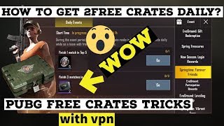How to GET FREE 2 CRATE CUPONS ► PUBG MOBILE NEW VPN TRICK