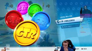 Crash Team Racing: Nitro Fueled - Собираем монетки и реликвии! Смотрим мультиплеер с Диной и Акувой.