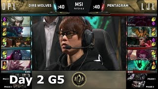 Dire Wolves vs PENTAGRAM | Day 2 LoL MSI 2018 Play-In Group Stage | DW vs PGM