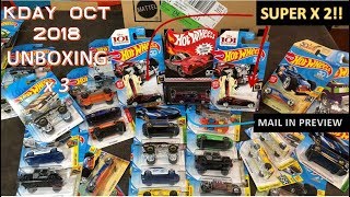 HOT WHEELS - UBOXING KDAY OCT 2018 CASES  w/SUPERS!! & Batmobile Mail In Preview
