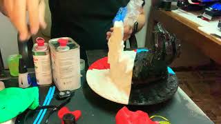 3D en su tinta / Aplicación de masilla Epoxi