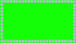 Рамка цветы фиолетовые #1 Green Background Frame of purple flowers #Home video