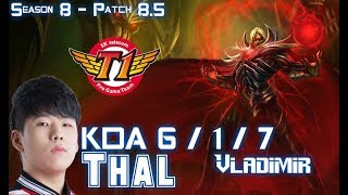 SKT T1 Thal VLADIMIR vs CAMILLE Top - Patch 8.5 KR Ranked