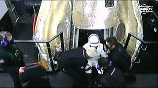 SpaceX Crew-7 recovery operations and astronauts egress