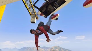 GTA 5 Mega plane crash | ragdolls compilation #2 ( Europhia demonstration)