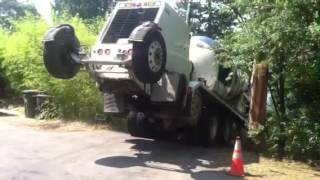 OshKosh down a driveway 2