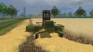 Swather (Windrower) cutting wheat farming simulator 2013