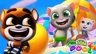 Бассейн Говорящего Тома! Серия 4! Уровень 9 10 11! Супер перчик! Игра для детей!