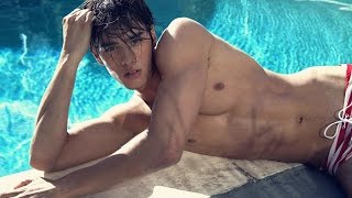 Male Hunk Slideshow 03 with white noise