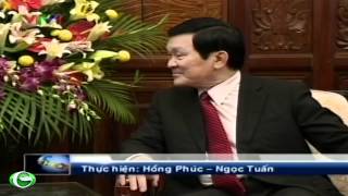 Chủ tịch nước Trương Tấn Sang tiếp đại sứ RUMANI chào từ biệt Việt Nam