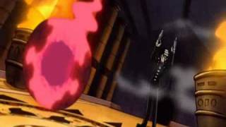 Soul Eater- death the kid shoot at a mummy