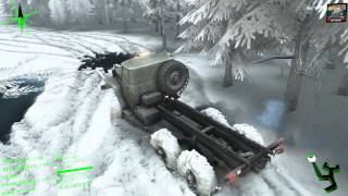 SpinTires мод "Зимний сезон" в разработке! перебор с физикой