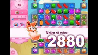 Candy Crush Saga Level 2880 (19 moves version, 3 stars, No boosters)