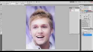 Убрать щетину в photoshop