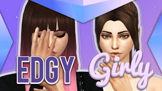 The Sims 4 Create A Sim / Edgy & Girly Twins