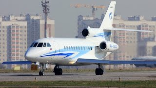 Фалькон 900 РА-09000 Газпромавиа. Посадка Остафьево 2014.