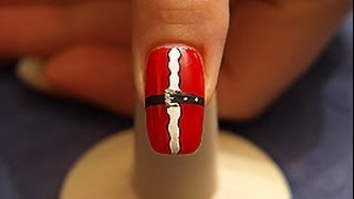 Santa Claus coat as fingernail design - Christmas motif 23