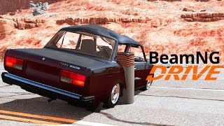 ЗАНЕСЛО В БЕТОННЫЙ СТОЛБ - BeamNG.drive