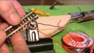 soldering dropper wires to the track