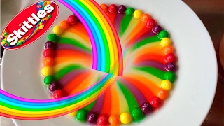 ❤  КРАСИВАЯ РАДУГА из конфет. РАДУГА ИЗ M&M's и Skittles. ❤ Sweet Emily ❤  Сундучек  киндер сюприз.
