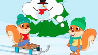 Famille d'Écureuil - Idée De Faire Un Bonhomme De Neige Animé 2022 en Français