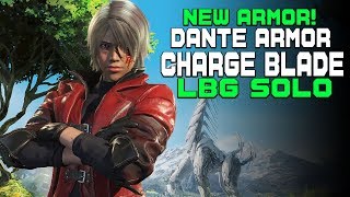 New Armor! Dante Armor And Charge Blade! Code Red: Solo Light Bowgun Monster Hunter World Events