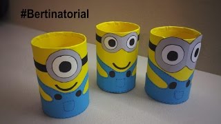 Creare Portapenne dei Minions con Latta di Pomodori Riciclare Lattine lavoretti fai da te tutorial