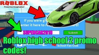 Roblox High School 2 Promo Codes!