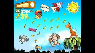 Мы катались на ЖИРАФЕ со СМЕШНОЙ ГОРИЛЛОЙ * BANANA KONG  Мультик игра для детей * Eva Kids