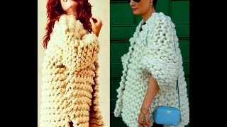 Пальто Толстыми Спицами - 2019 / Coat thick spokes / Mantel dicke Speichen