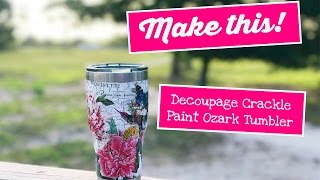 Ozark Tumbler Decoupage DIY Tutorial