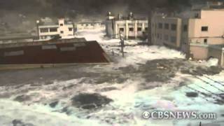 Caught on Tape: Tsunami hits Japan port town