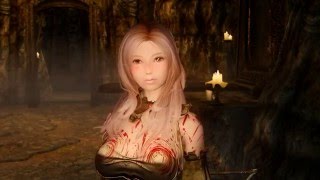 Skyrim:Fredrika Follwer in game(Combat)