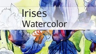 Ирисы акварелью / Irises watercolor