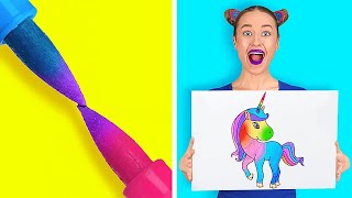 IDE SENI DAN TRIK MENGGAMBAR SERU || Kiat Seni Mudah dan Keren oleh 123 GO Like!