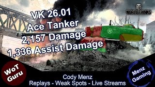 World of Tanks: VK 28.01 Ace Tanker | 2,157 Damage | 1,336 Assist Damage