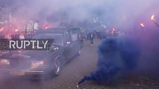 Netherlands: Mourners pay respects to youth footballer brothers killed in car accident