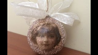 Декорирование новогоднего шара 5. Diy.  Christmas. New Year.