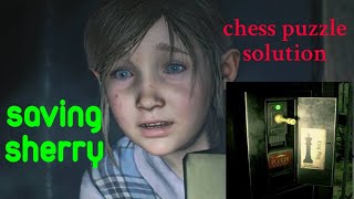 resident evil 2 second run,chess puzzle solution&saving sherry(part 8)