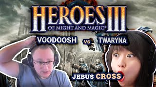 Heroes III.Герои 3 Шоу-матч на 50к: twaryna vs VooDooSh - Jebus Cross - Башня vs Болото