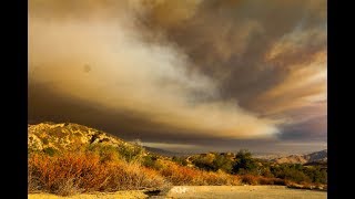 Holy Jim Fire California Wildfire Thursday PM Update | Horsethief Canyon Fire Storm