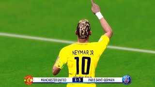 PSG vs Manchester United (Neymar Scored 2 Goals) 2018 Gameplay